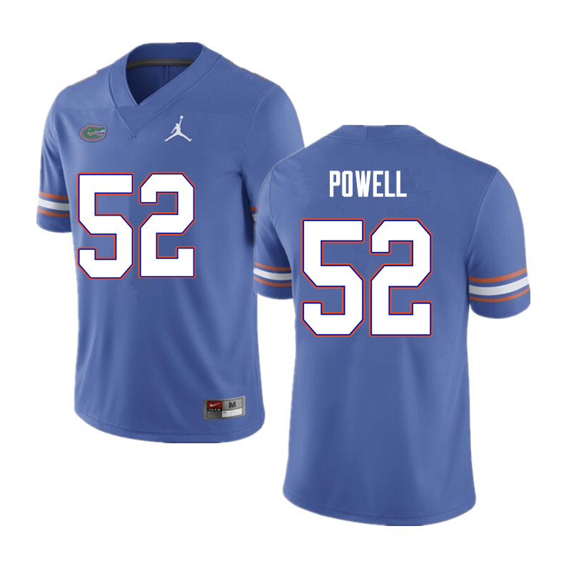 Men #52 Antwuan Powell Florida Gators College Football Jerseys Sale-Blue